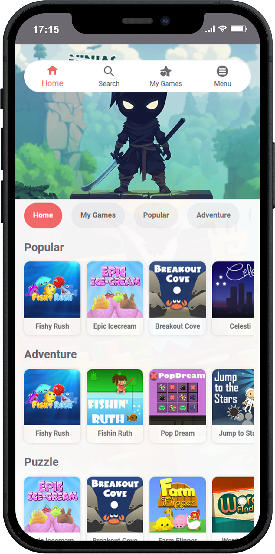 mock up image with the service displayed